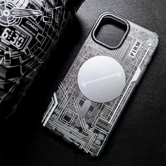Sleek Frosted Patterned Phone Cover with MagSafe